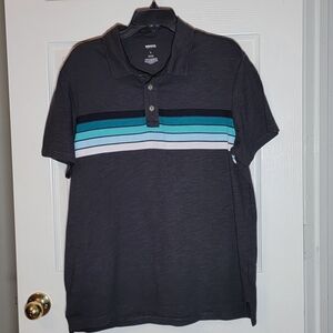 Men's striped polo shirt